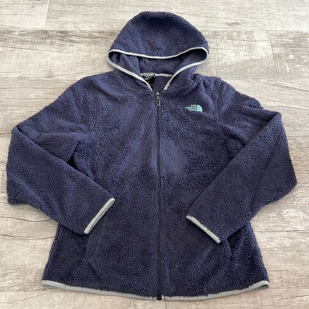The North Face Fleece Full Zip‎ Hoodie Jacket Womens Size Medium Purple